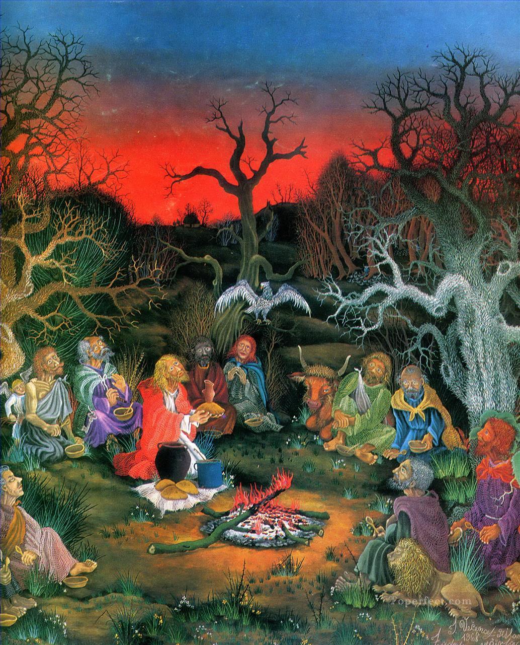 イワン・ヴェセナージ 1968 最後の晩餐 ファンタジー油絵
